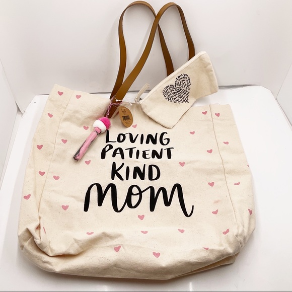 🆕{Eccolo} Canvas Pom Pom Tote Dayna Lee Collection - Picture 9 of 16